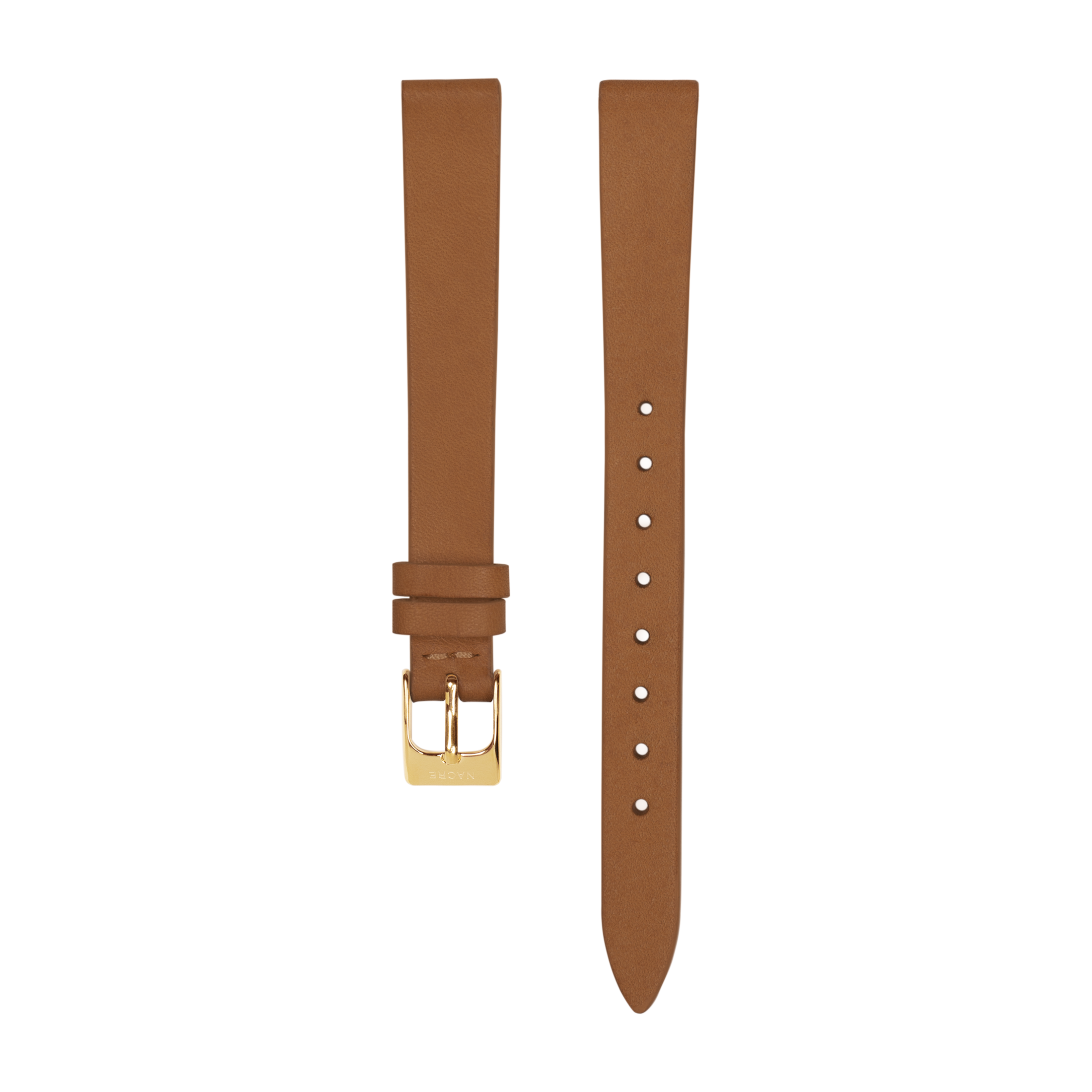 Strap - Italian Leather - Saddle Leather - Gold - 12mm